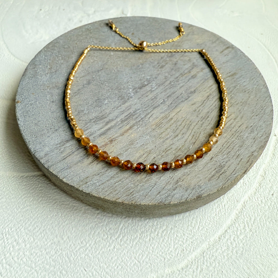 Amber Tourmaline Gemstone Bracelet