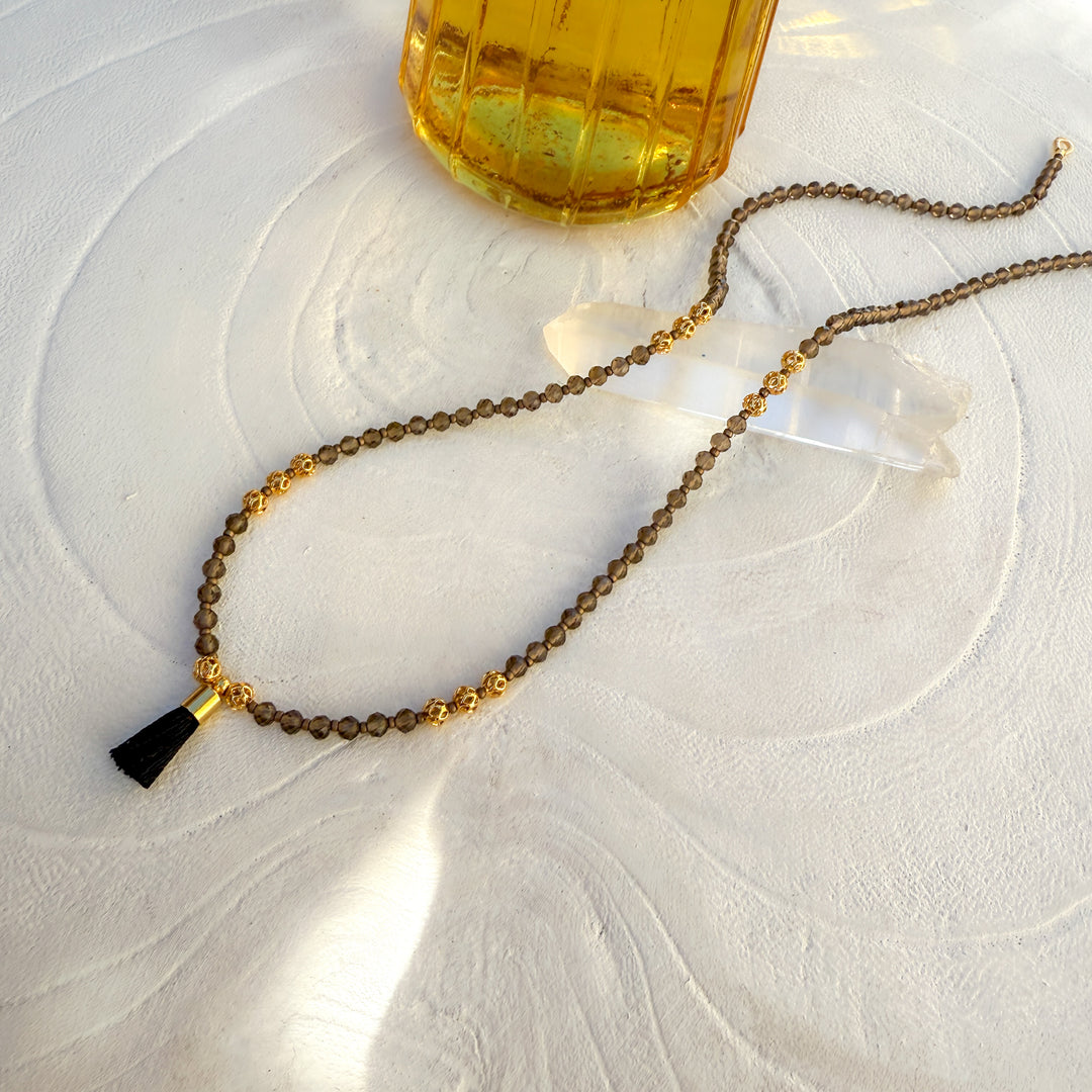 Smokey Quartz Mala Necklace