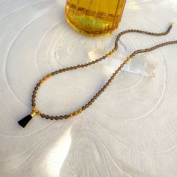 Smokey Quartz Mala Necklace