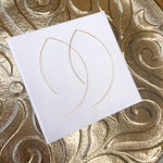 Load image into Gallery viewer, Large Gold Hoop Threader Earrings
