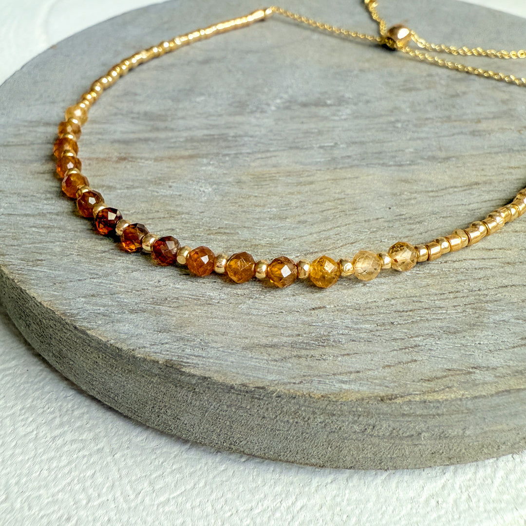 Amber Tourmaline Gemstone Bracelet