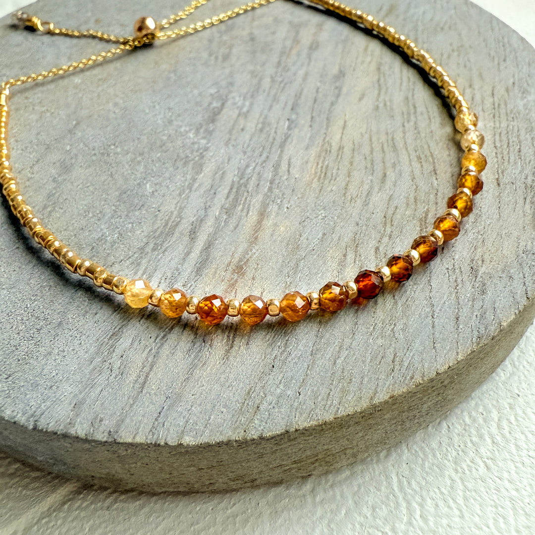 Amber Tourmaline Gemstone Bracelet