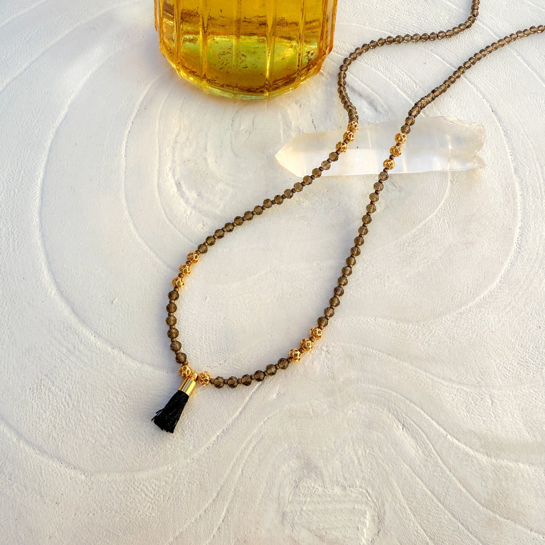 Smokey Quartz Mala Necklace