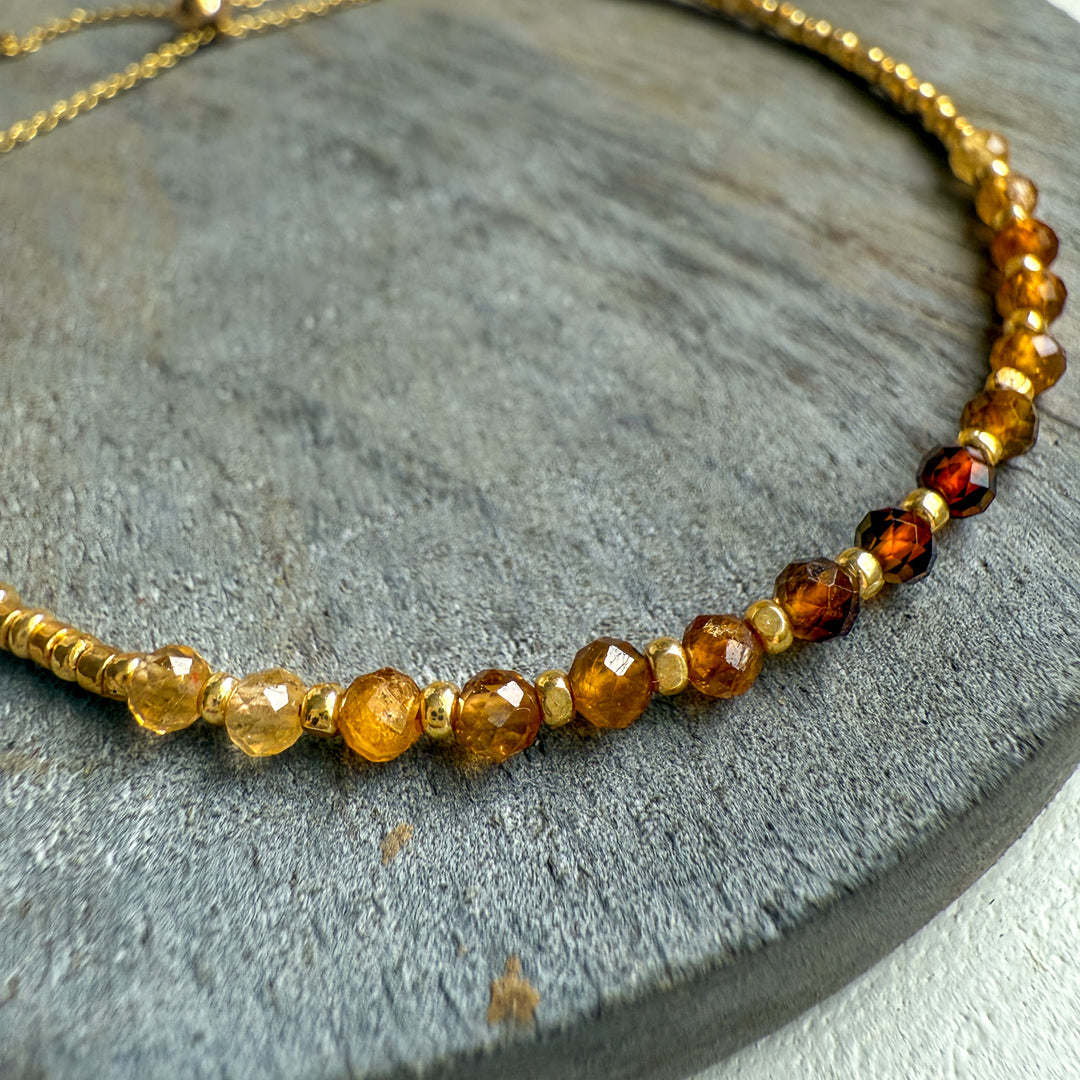 Amber Tourmaline Gemstone Bracelet