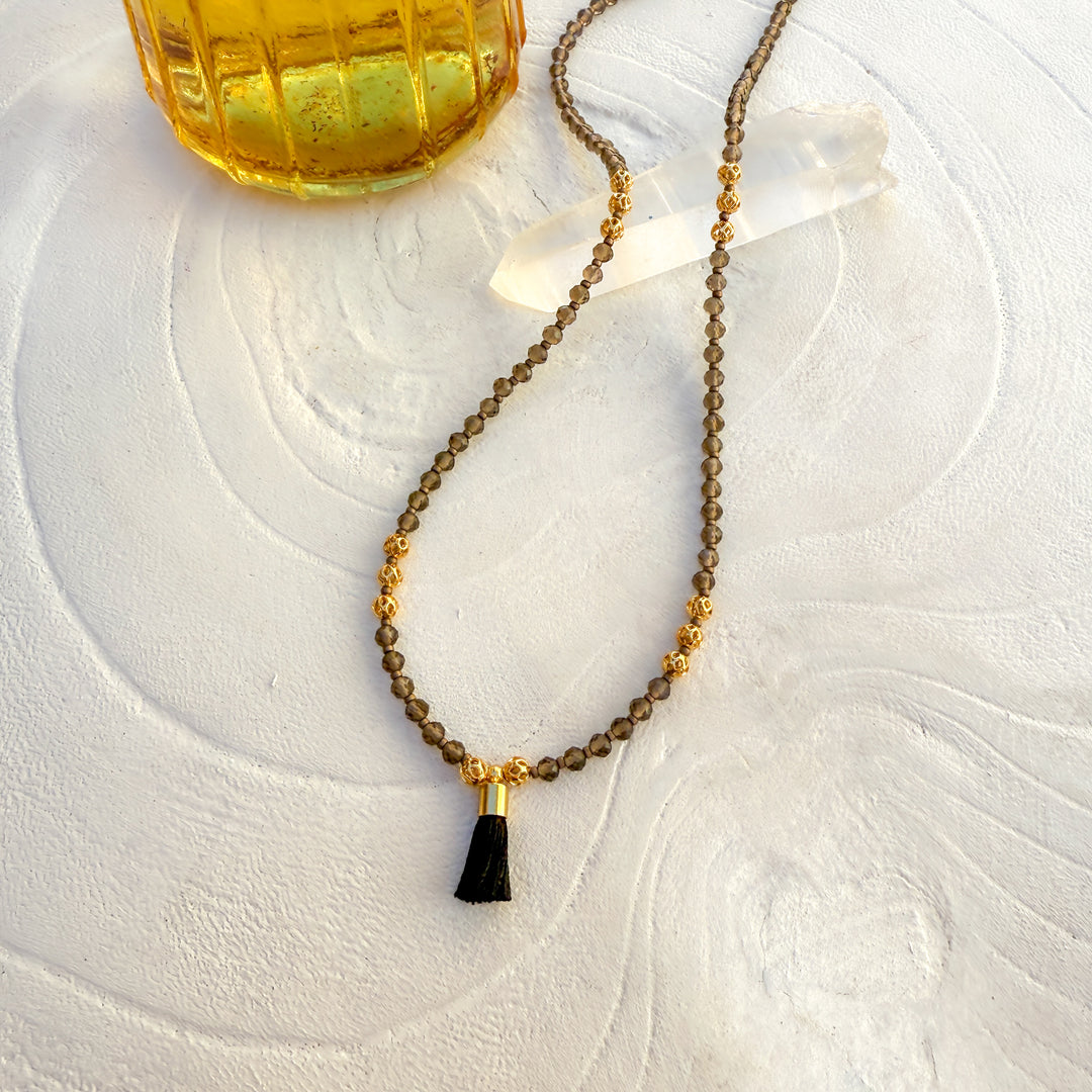 Smokey Quartz Mala Necklace