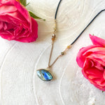 Load image into Gallery viewer, Marquise Labradorite Necklace
