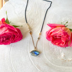 Load image into Gallery viewer, Marquise Labradorite Necklace
