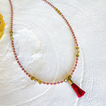 Load image into Gallery viewer, Mini Mala Necklace - Pink Ruby
