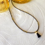 Load image into Gallery viewer, Mini Mala Necklace - Black Spinel
