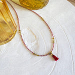 Load image into Gallery viewer, Mini Mala Necklace - Pink Ruby
