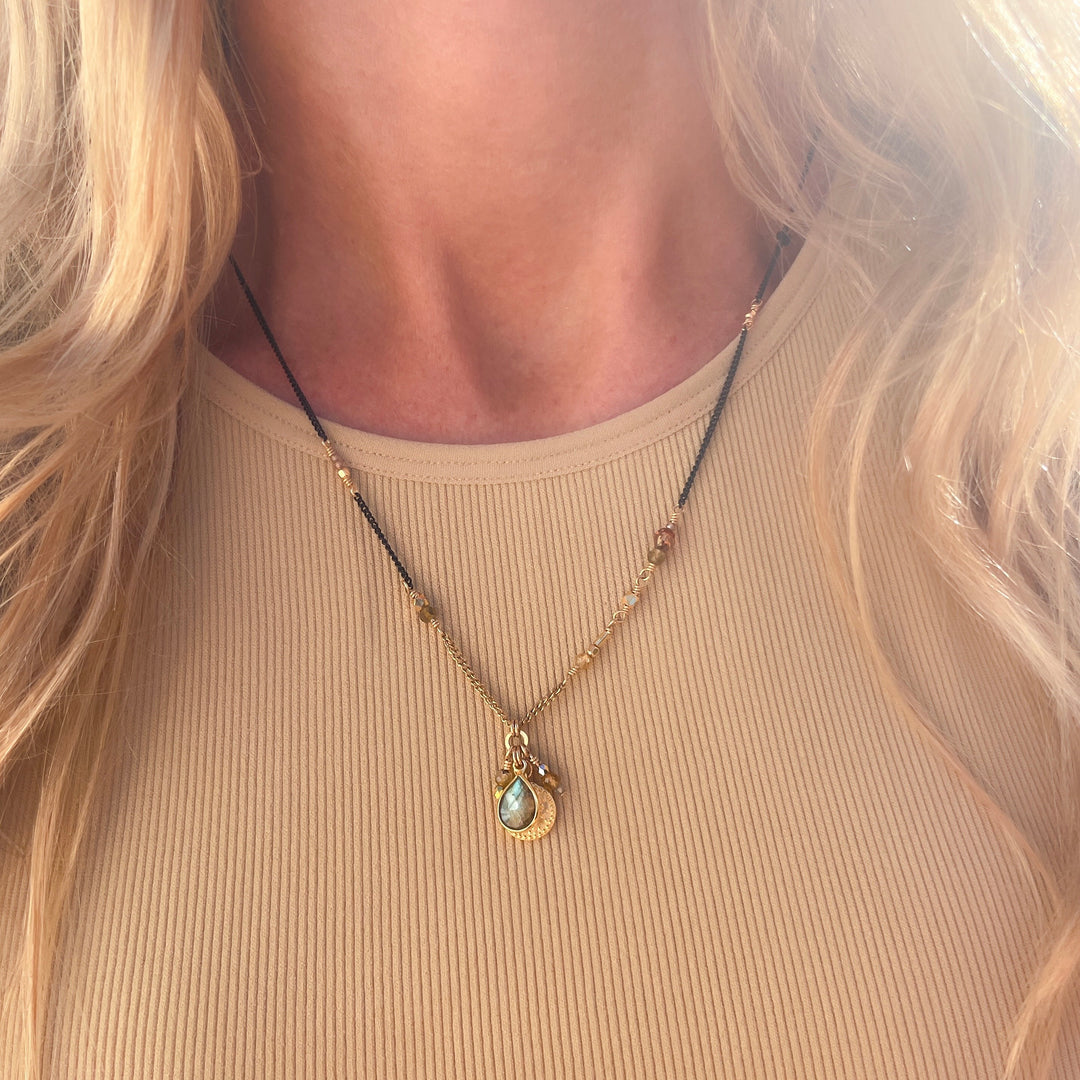 NEW DESIGN - Fall - Two-Toned Supernatural Starseed Labradorite CharmNecklace - Spiritual Gift - Intuitive Jewelry - Necklace