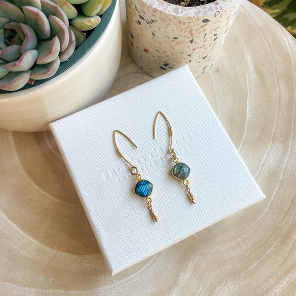 2023 Most Popular Earrings | Mismatched Labradorite Earrings | Pull Through Earrings | Wire Threader Earrings | California Jewelry Trends